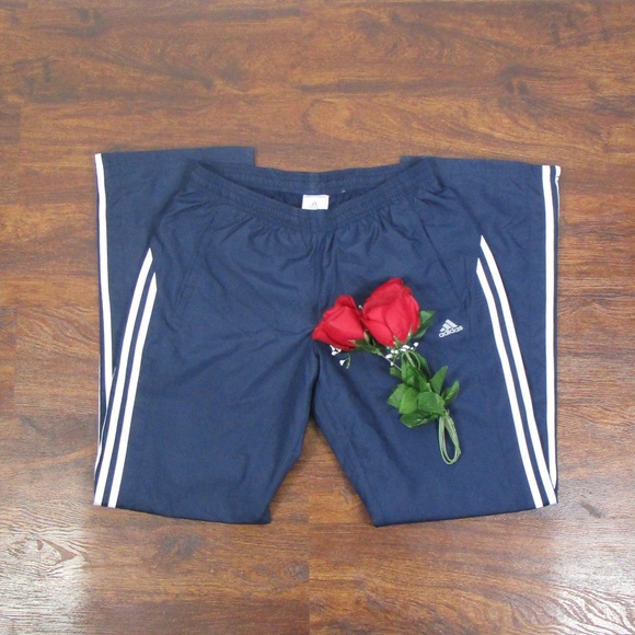 Adidas Pants - NWT Adidas 3S Wind Pants Navy White Stripes Sz S